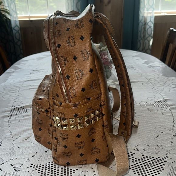MCM Brown Backpack with Iconic Visetos Monogram - Picture 7 of 13